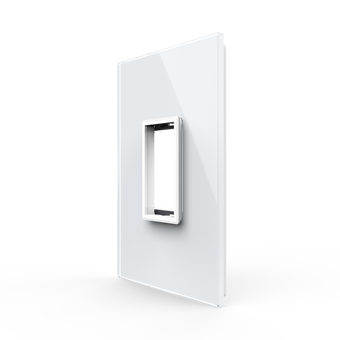 Rama din sticla Livolo standard Italian 1 modul - Serie noua, alb