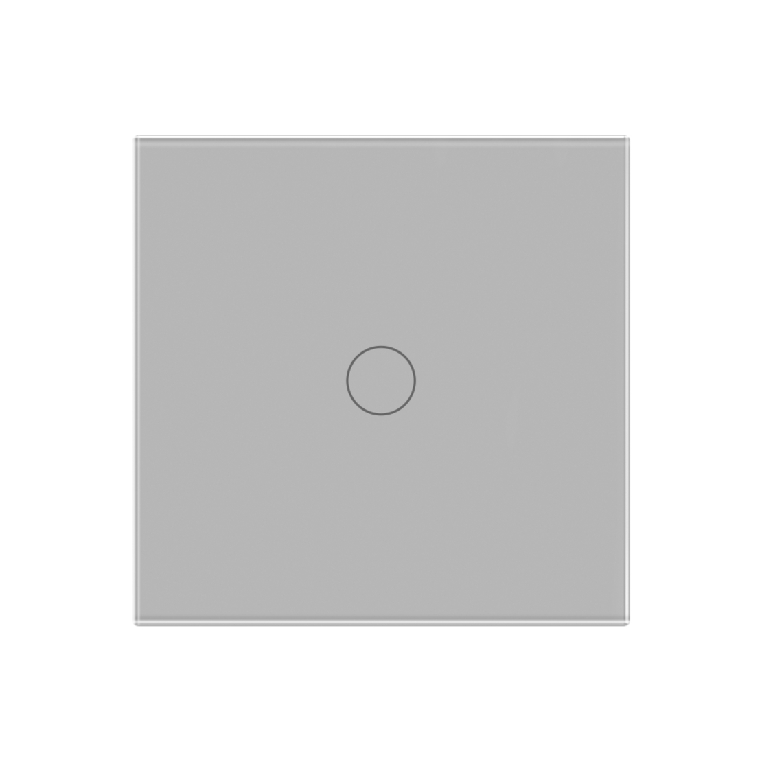 Intrerupator Simplu Wi-Fi + RF433 cu Touch din Sticla LUXION, gri