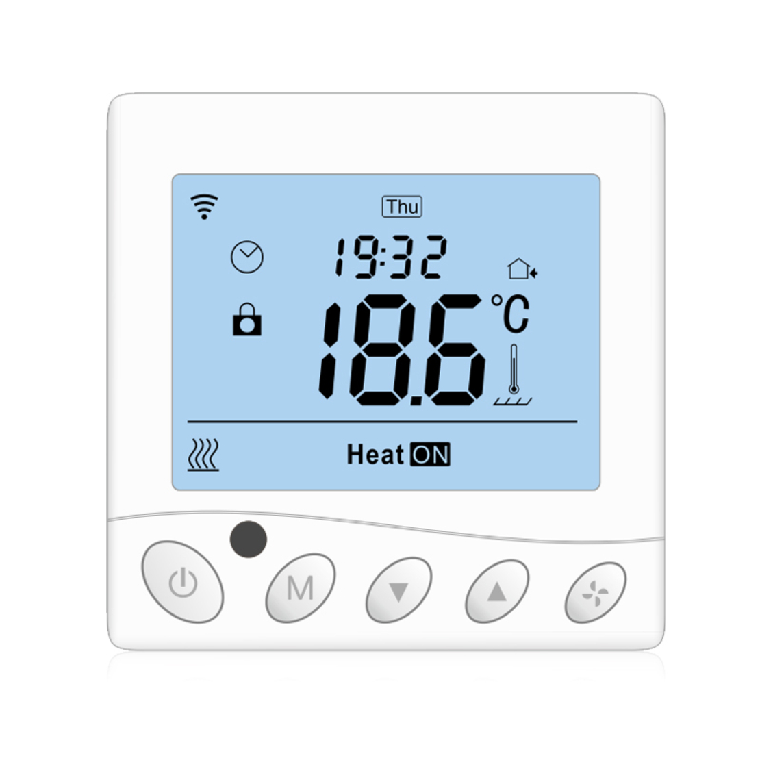 Termostat Wi-Fi pentru incalzirea electrica in pardoseala BeOk TR33-WIFI-EP