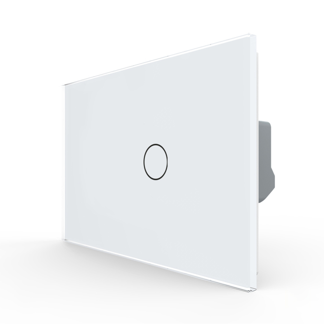 Intrerupator Simplu cu Touch LIVOLO din Sticla, Standard Italian – Serie Noua, alb