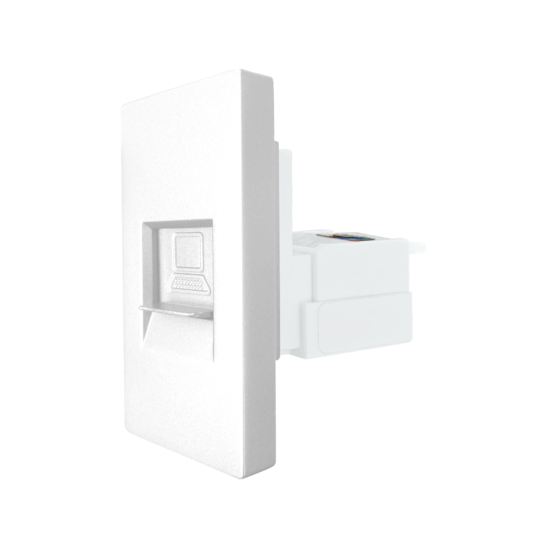 Modul Priza Internet CAT6 RJ45 1M LUXION, alb