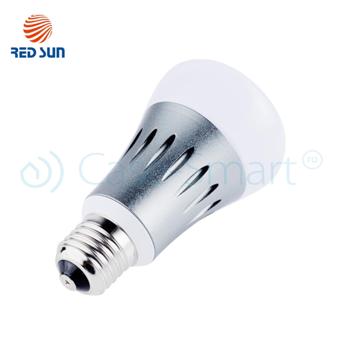 Bec inteligent LED RGB wifi rotund Red Sun, control de pe aplicatie mobila - RS-SLD02-E27