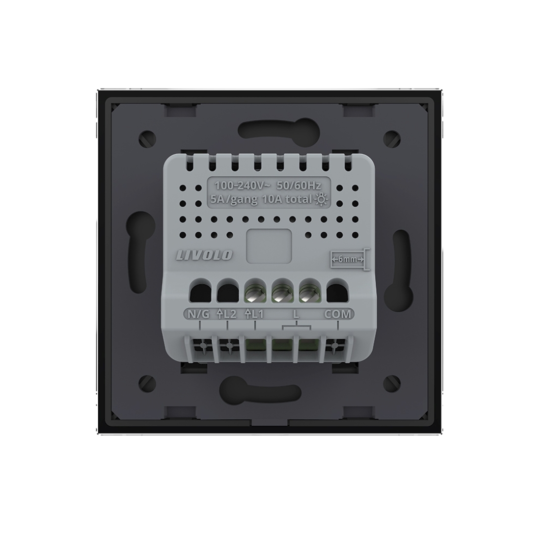 Intrerupator Simplu cu Touch LIVOLO din Sticla - Protocol ZigBee EC, negru