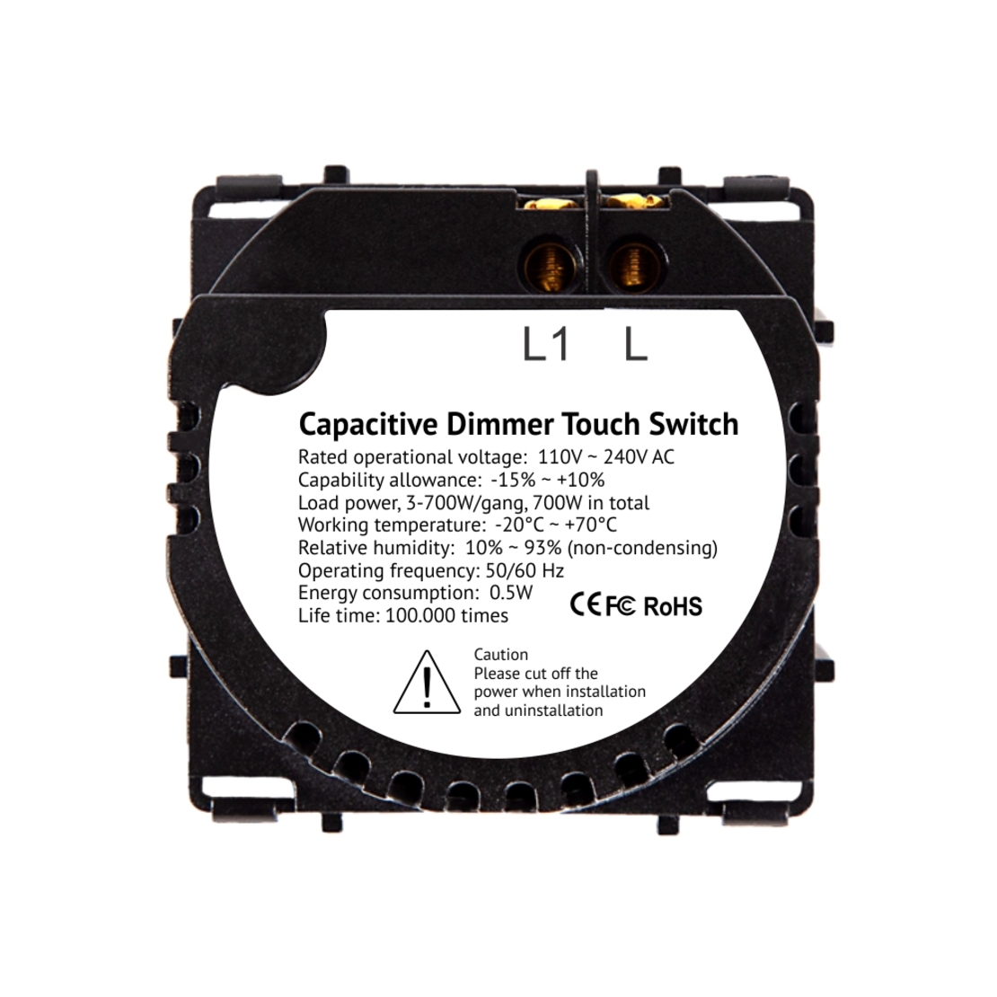 Modul Buton Sonerie cu Touch, cu Revenire LUXION