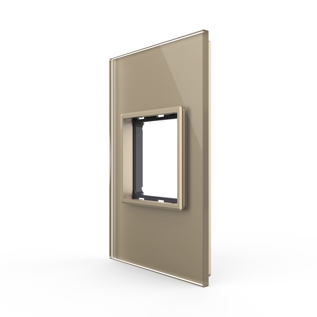 Rama din sticla Livolo standard Italian 2 module - Serie noua, auriu