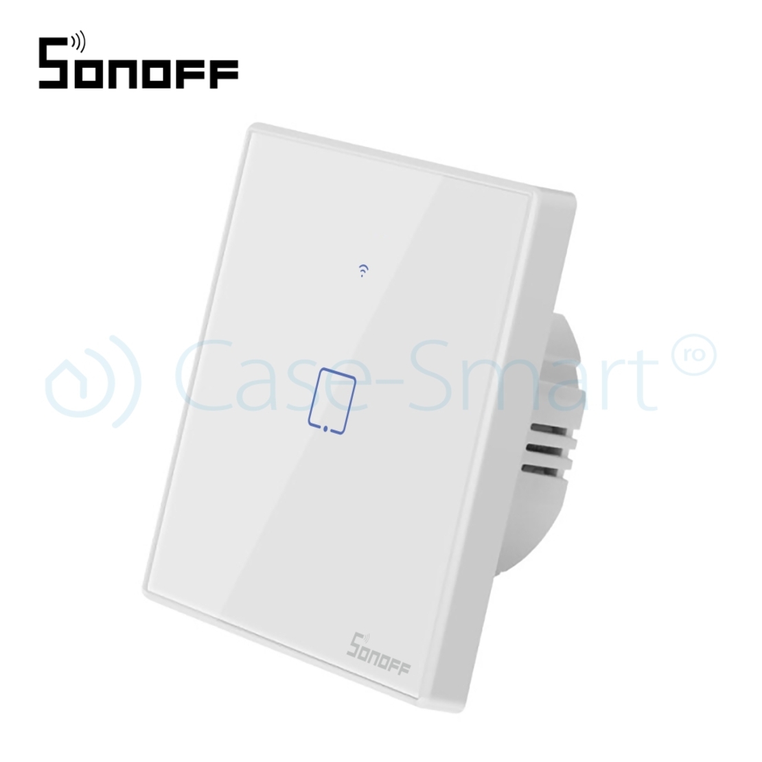 Intrerupator simplu cu touch Sonoff T2EU1C, Wi-Fi + RF, Control de pe telefonul mobil