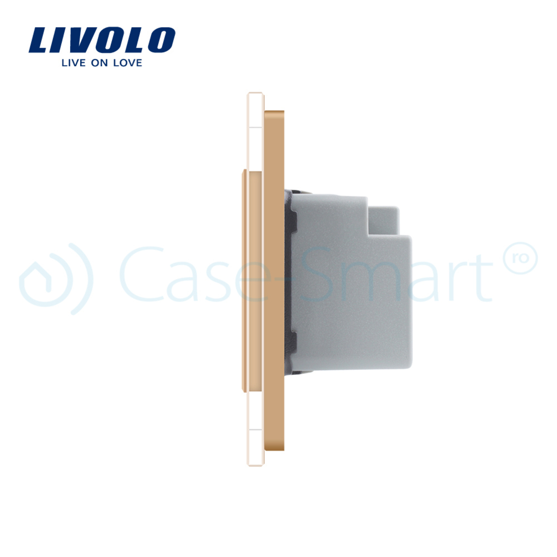 Termostat Livolo pentru sisteme de incalzire electrice, auriu
