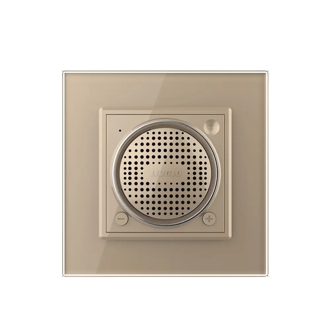 Boxa Bluetooth Livolo cu Rama din Sticla, auriu