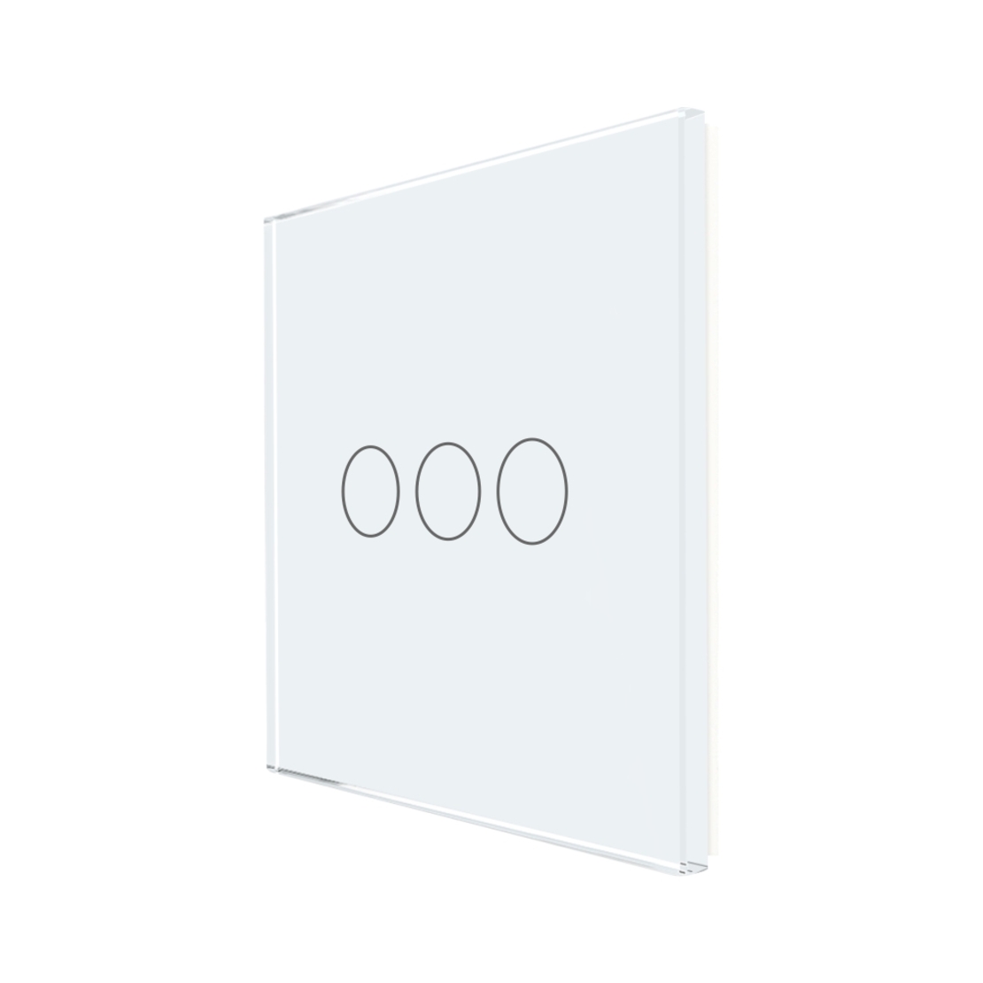 Panou Intrerupator Triplu cu Touch Din Sticla LUXION, alb