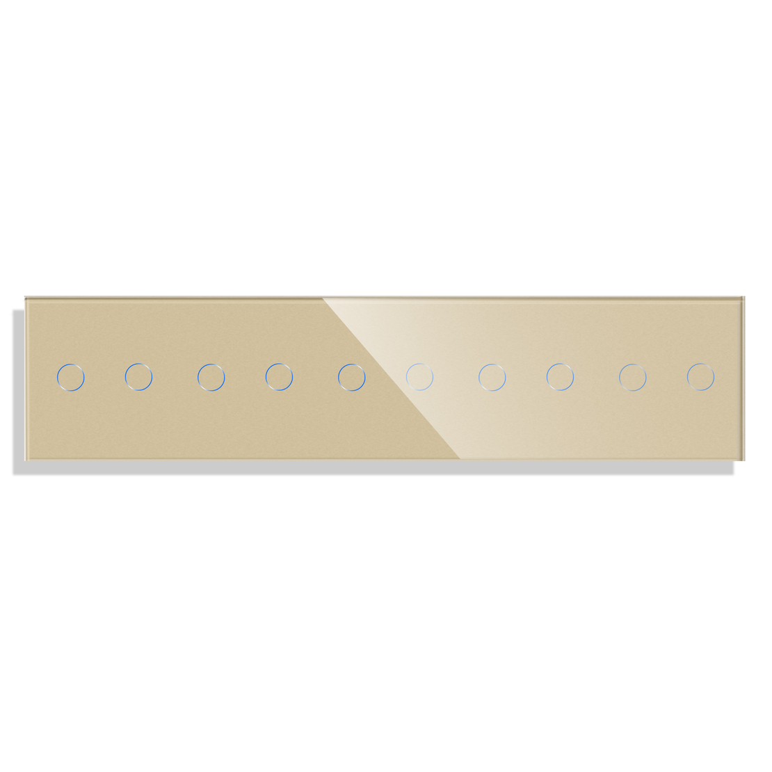 Panou 5 Intrerupatoare Duble cu Touch din Sticla LUXION, auriu