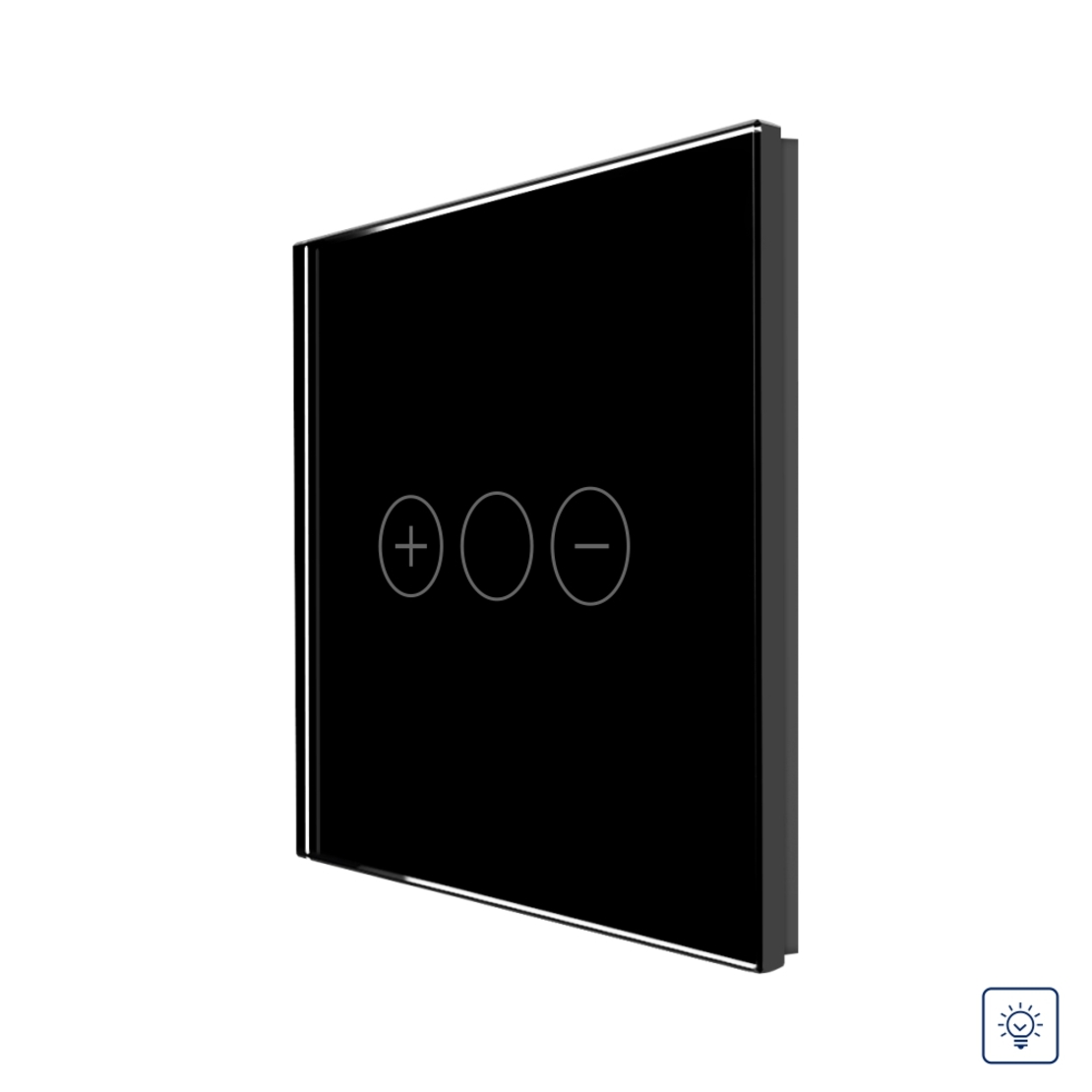 Panou Intrerupator Variator cu Touch Din Sticla LUXION, negru