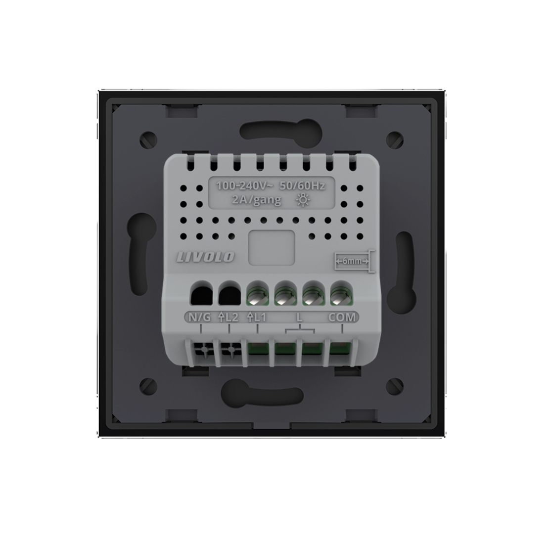 Intrerupator Simplu Cap Scara / Cruce cu Dimmer cu Touch LIVOLO din Sticla - Protocol ZigBee EC, negru