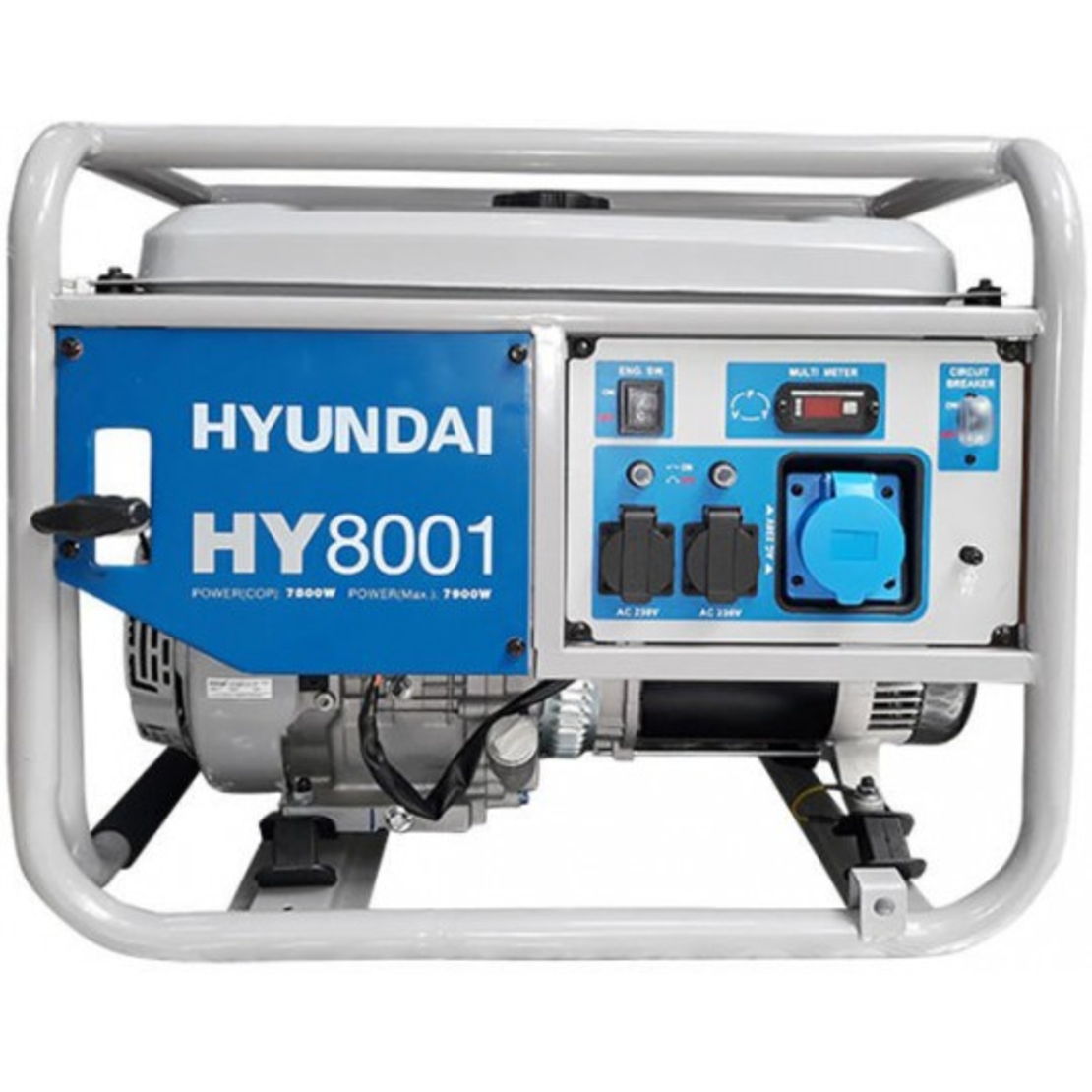 Generator de curent monofazat Hyundai HY8001 cu motor pe benzina, 8 kVA
