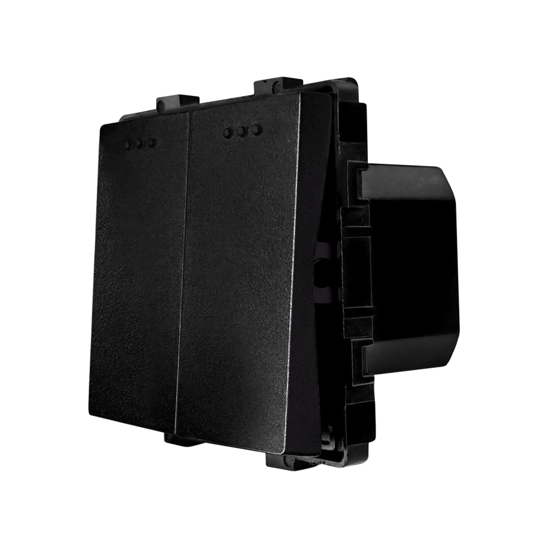 Modul Intrerupator Dublu Mecanic LUXION, negru