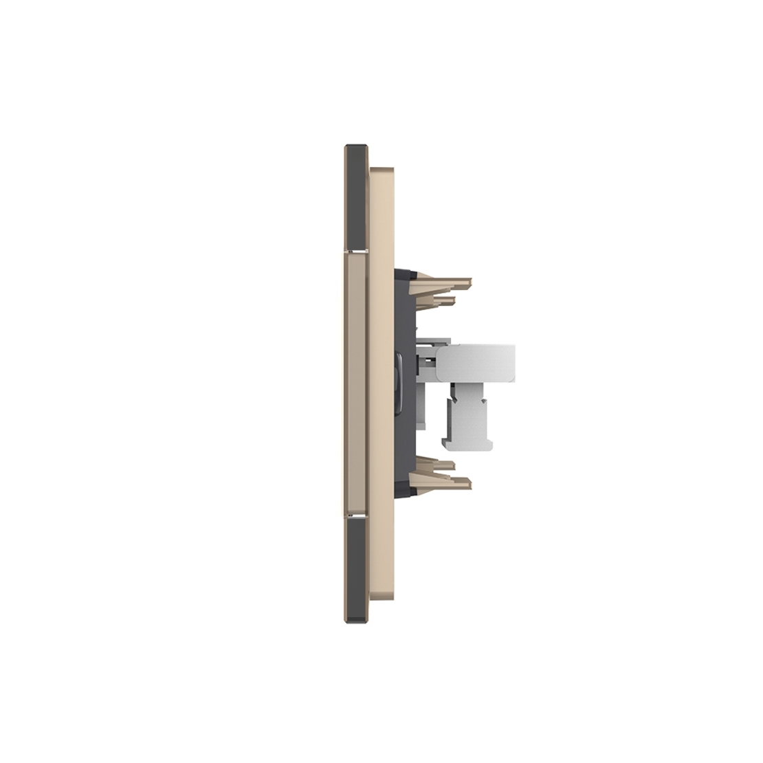 Priza Telefon LIVOLO cu Rama din Sticla, auriu