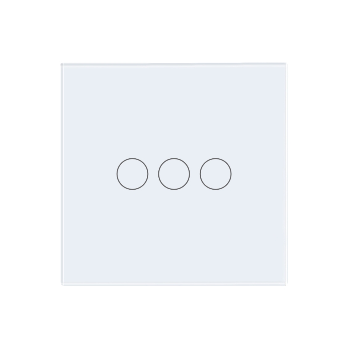 Panou Intrerupator Triplu cu Touch Din Sticla LUXION, alb