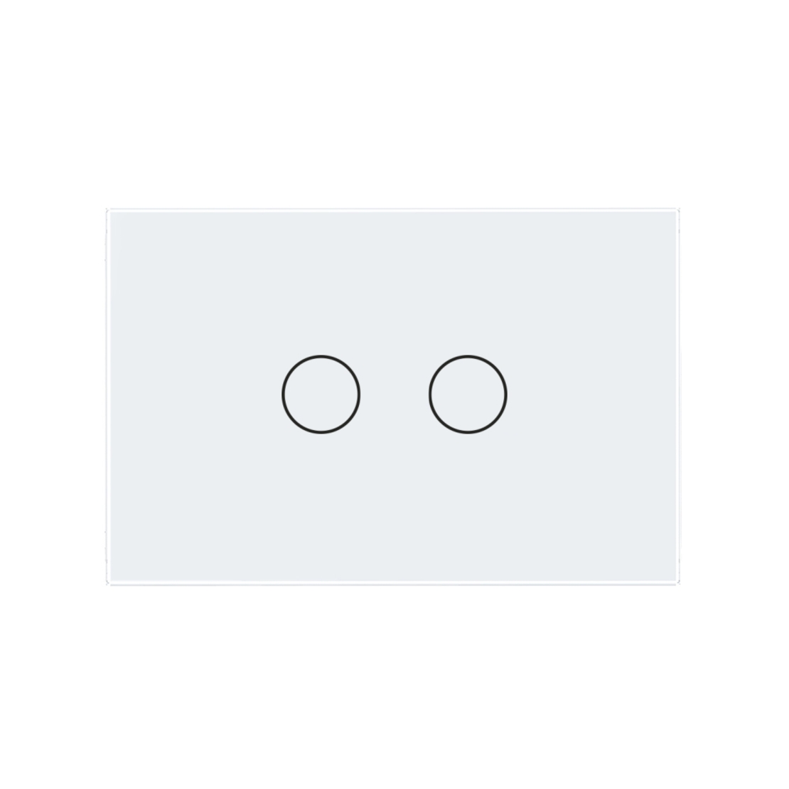 Intrerupator Dublu Cap Scara / Cruce Wireless cu Touch LIVOLO din Sticla – Standard Italian, alb