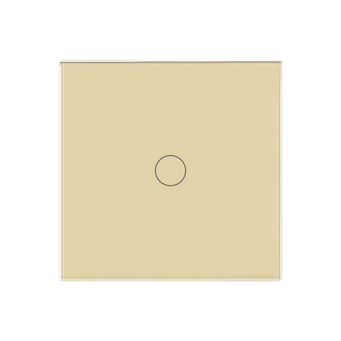 Intrerupator Simplu Wi-Fi + RF433 cu Touch din Sticla LUXION, auriu