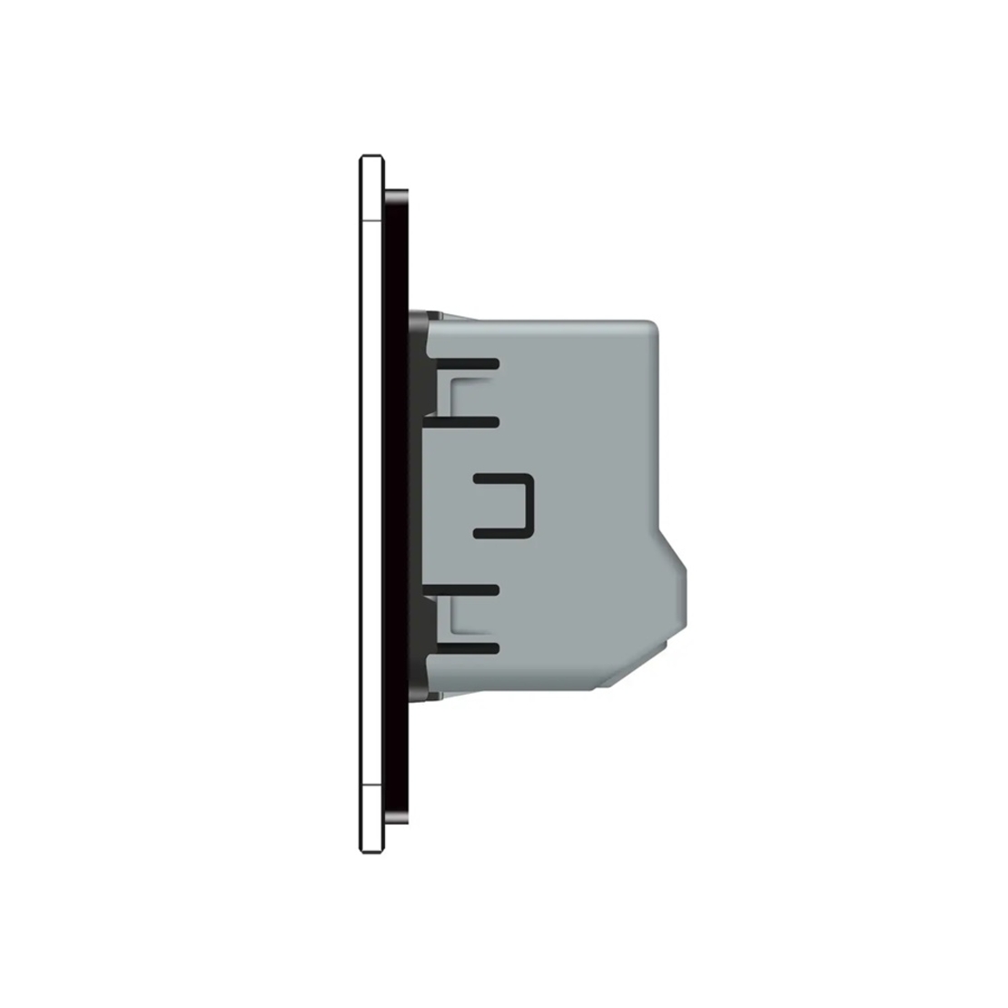 Intrerupator Simplu cu Variator si Touch LIVOLO din Sticla - Protocol ZigBee EC, negru