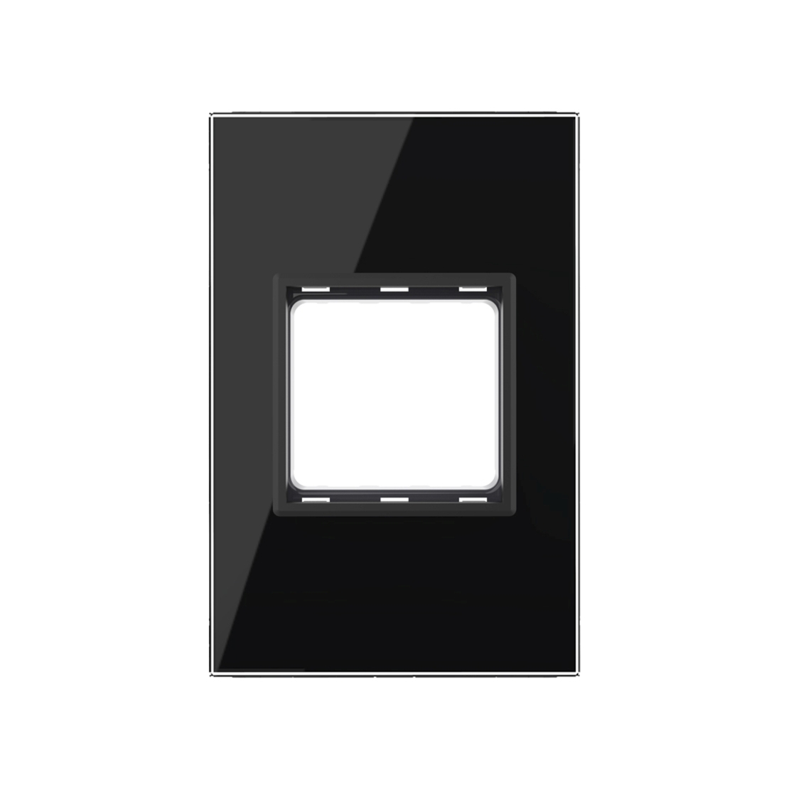 Rama din sticla Livolo standard Italian 2 module - Serie noua, negru