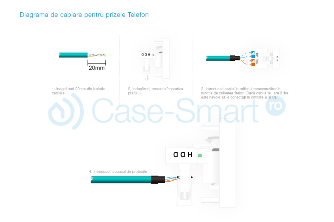Priza dubla Telefon + Priza internet Livolo cu rama din sticla, gri