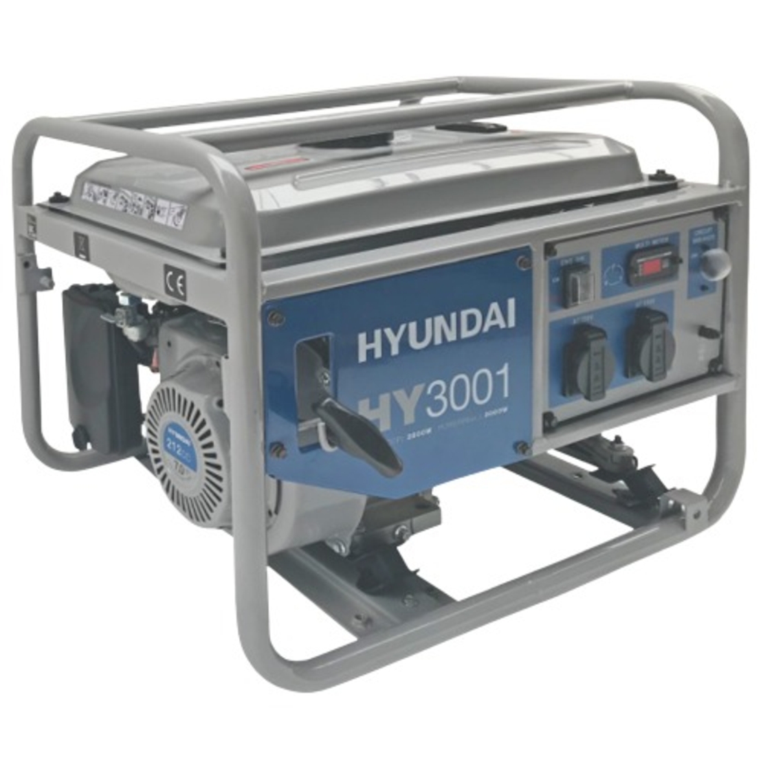 Generator de curent monofazat Hyundai HY3001 cu motor pe benzina, 3.1 kVA