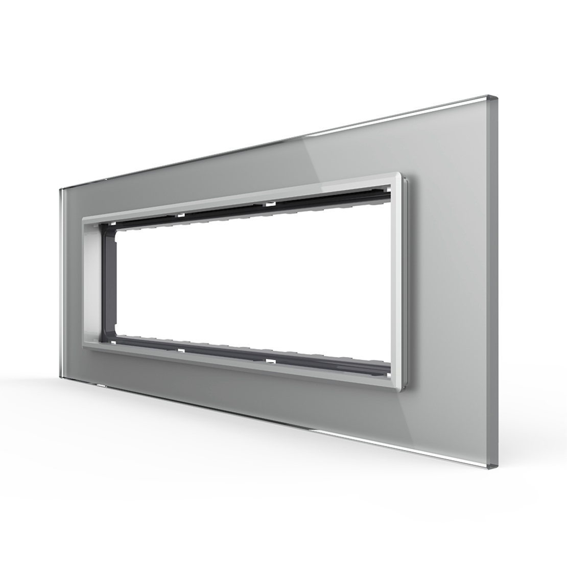 Rama din sticla Livolo standard Italian 6/7 module - Serie noua, gri