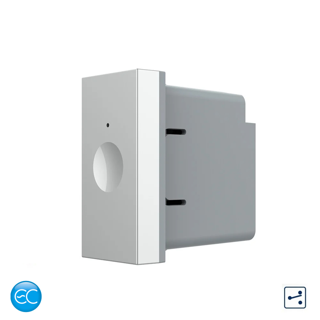 Modul Intrerupator Simplu Cap Scara / Cruce cu Touch LIVOLO 1M standard Italian, Protocol ZigBee EC, gri