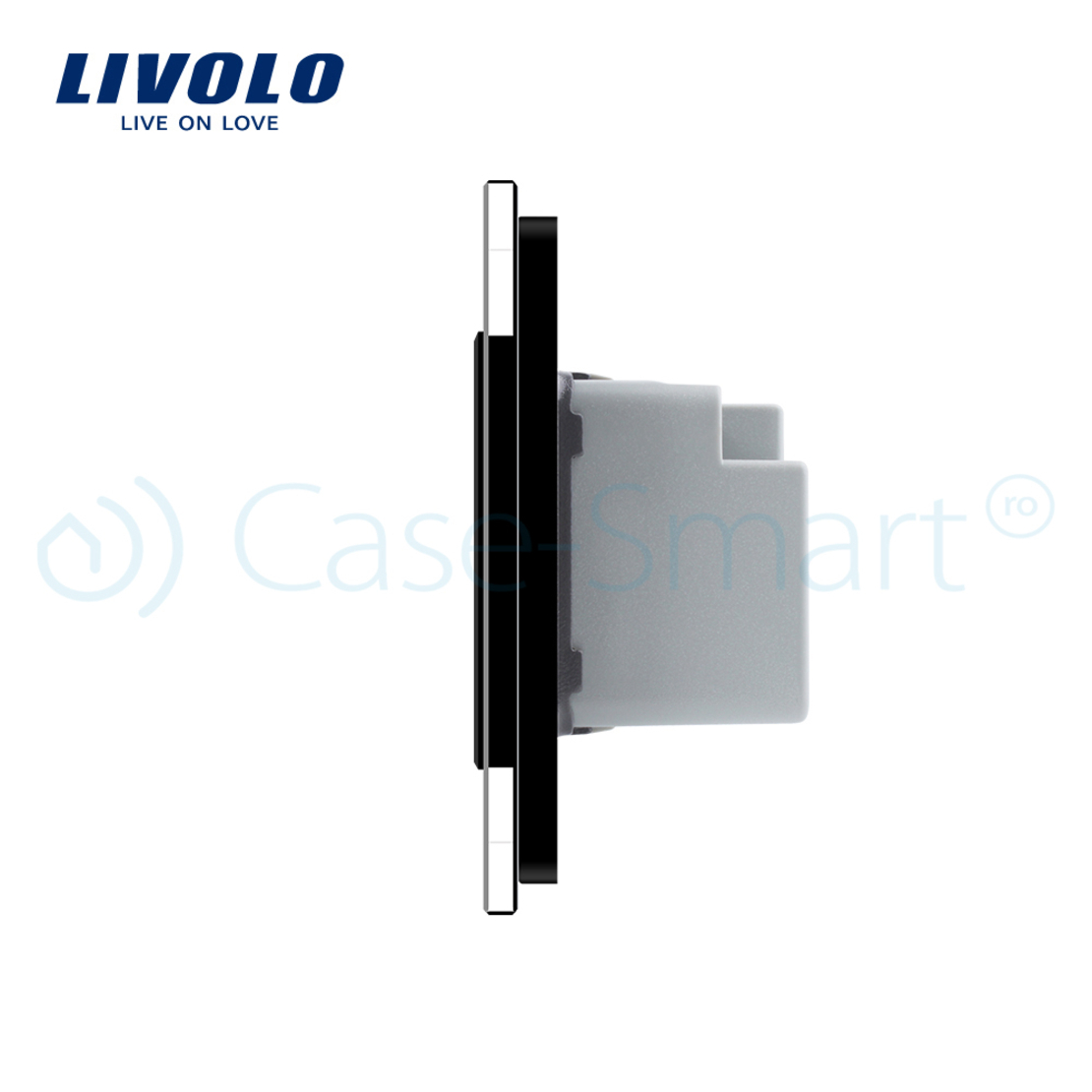 Termostat Livolo pentru sisteme de incalzire electrice, negru