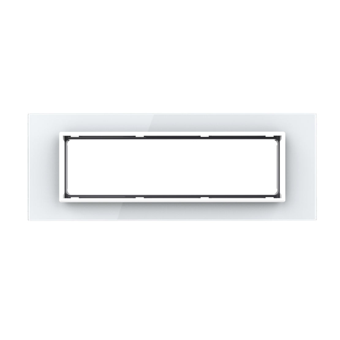 Rama din sticla Livolo standard Italian 6/7 module - Serie noua, alb