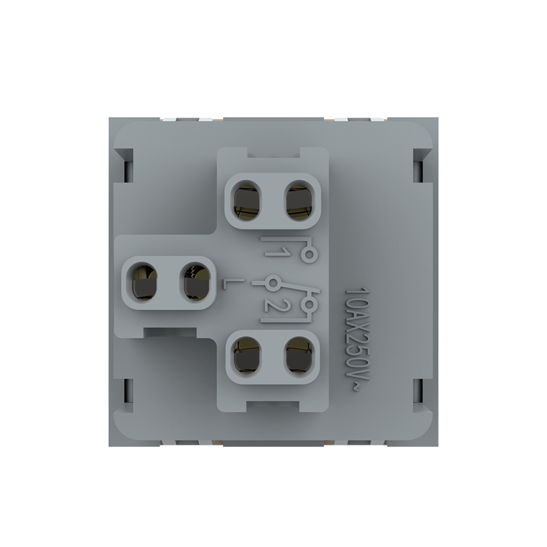 Modul Intrerupator Simplu Mecanic, 2 Module cu Reset (Revenire) LIVOLO - Serie Noua, auriu