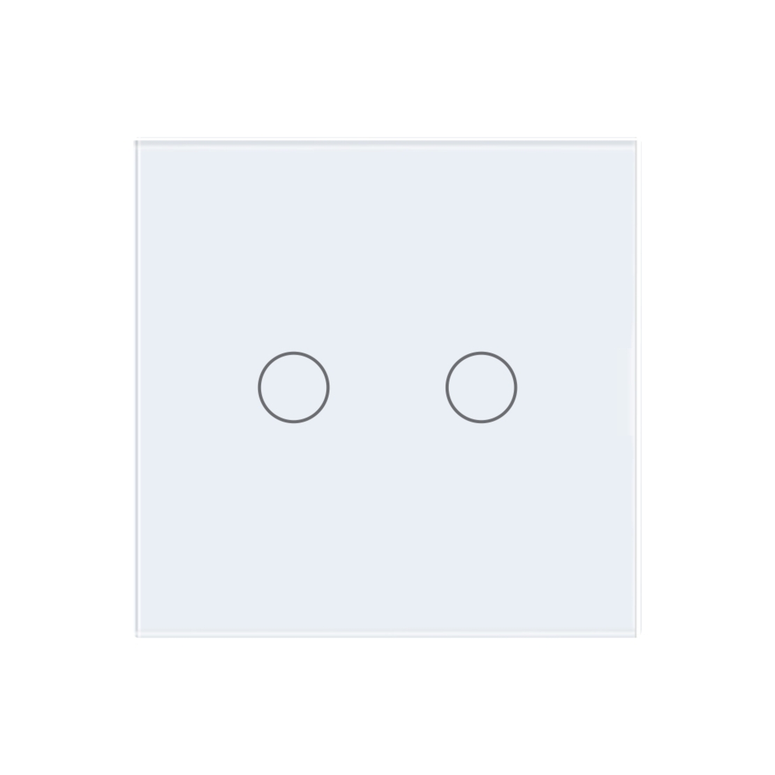 Panou Intrerupator Dublu cu Touch Din Sticla LUXION, alb