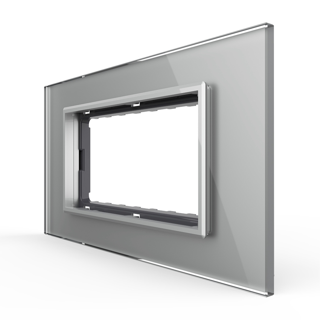 Rama din sticla Livolo standard Italian 4 module - Serie noua, gri