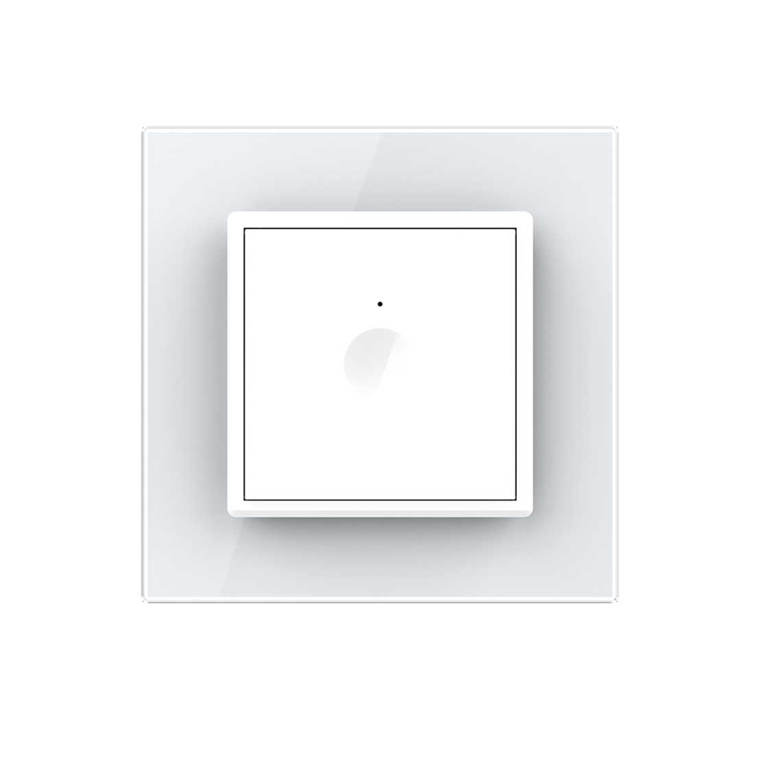 Intrerupator Simplu cu Touch LIVOLO cu Rama din Sticla - Protocol ZigBee EC, alb