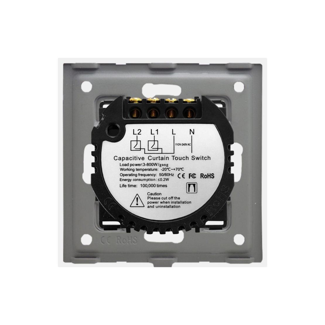 Intrerupator Draperie cu Touch din Sticla LUXION, alb