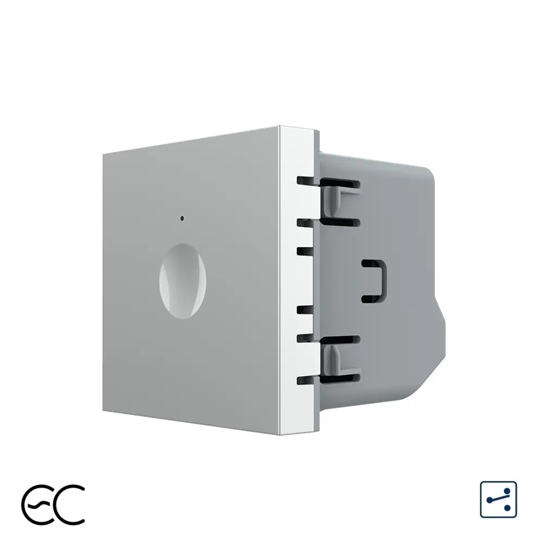 Modul Intrerupator Simplu Cap Scara / Cruce, ZigBee EC cu Touch LIVOLO - Serie Noua, gri