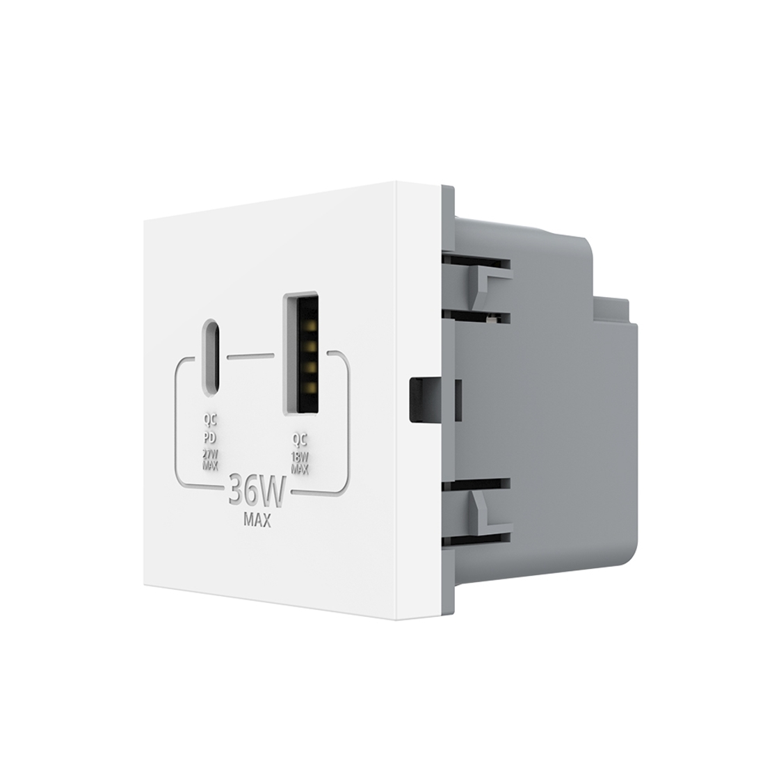 Modul Priza USB-A + USB-C LIVOLO – Serie Noua, alb