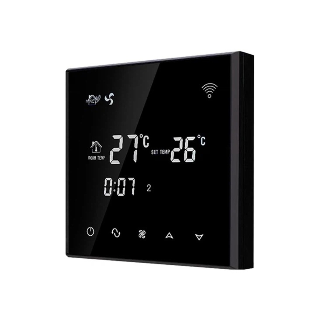 Termostat cu fir pentru aer conditionat BeOk TGT70WIFI-AC4, Compatibil cu sisteme HVAC, Aplicatia Smart Life