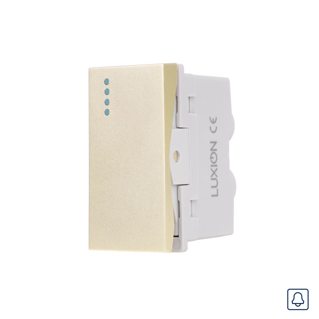 Modul Buton Revenire Mecanic (Sonerie) 1M LUXION, Standard Italian, auriu