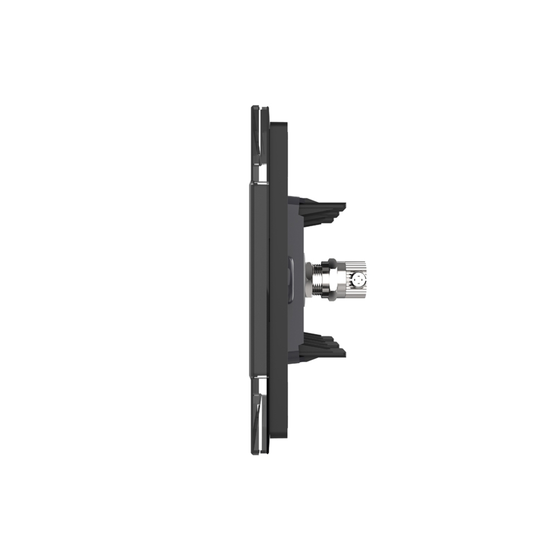 Priza Simpla TV Livolo cu Rama din Sticla - Serie Noua, negru