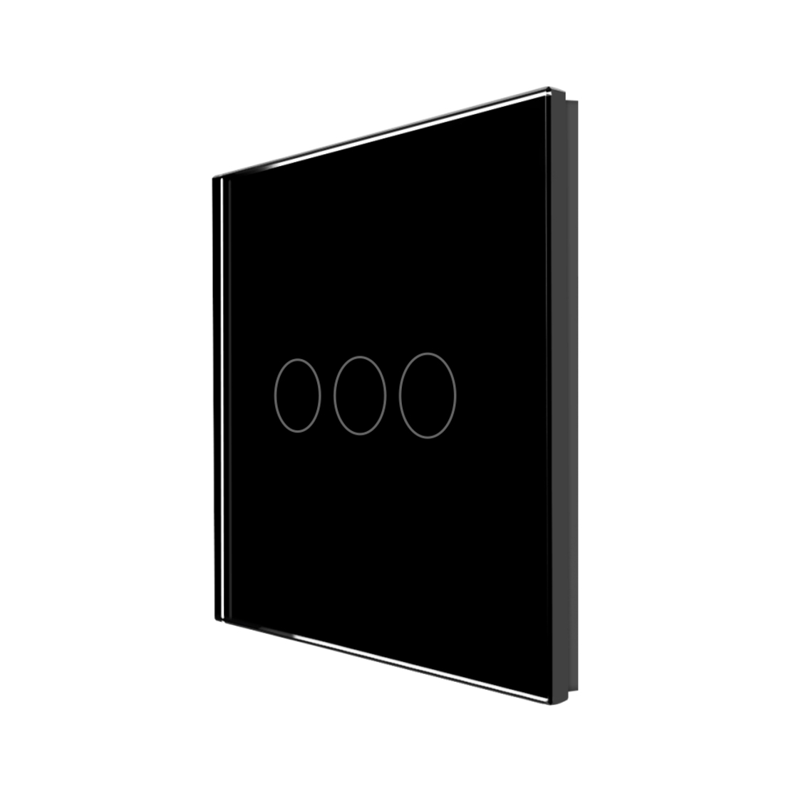 Panou Intrerupator Triplu cu Touch Din Sticla LUXION, negru