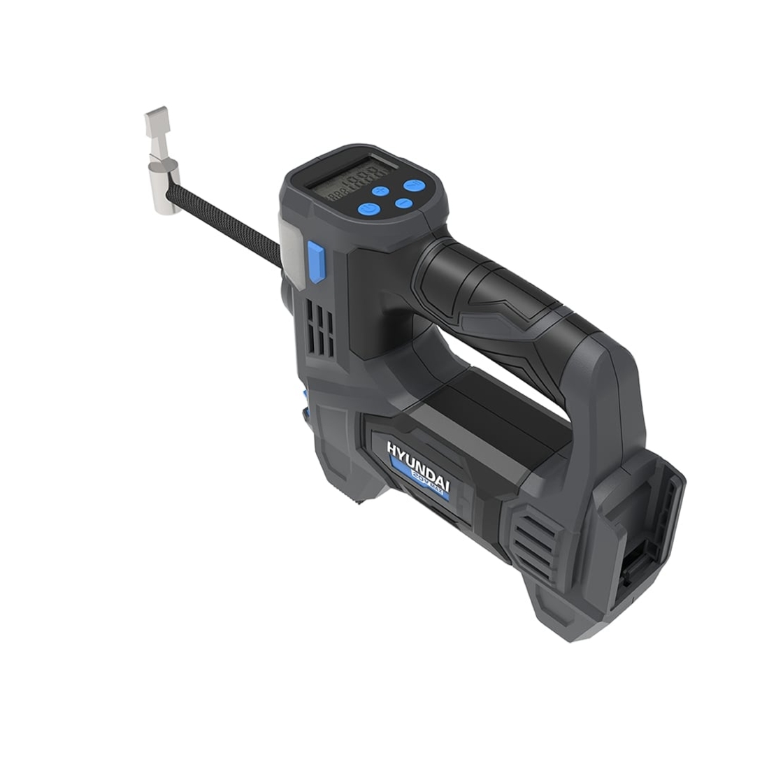 Compresor pentru umflat roti cu acumulator 20V Hyundai IF20S, 4 functii, afisaj LED, 10 bari, livrat fara acumulator si incarcator