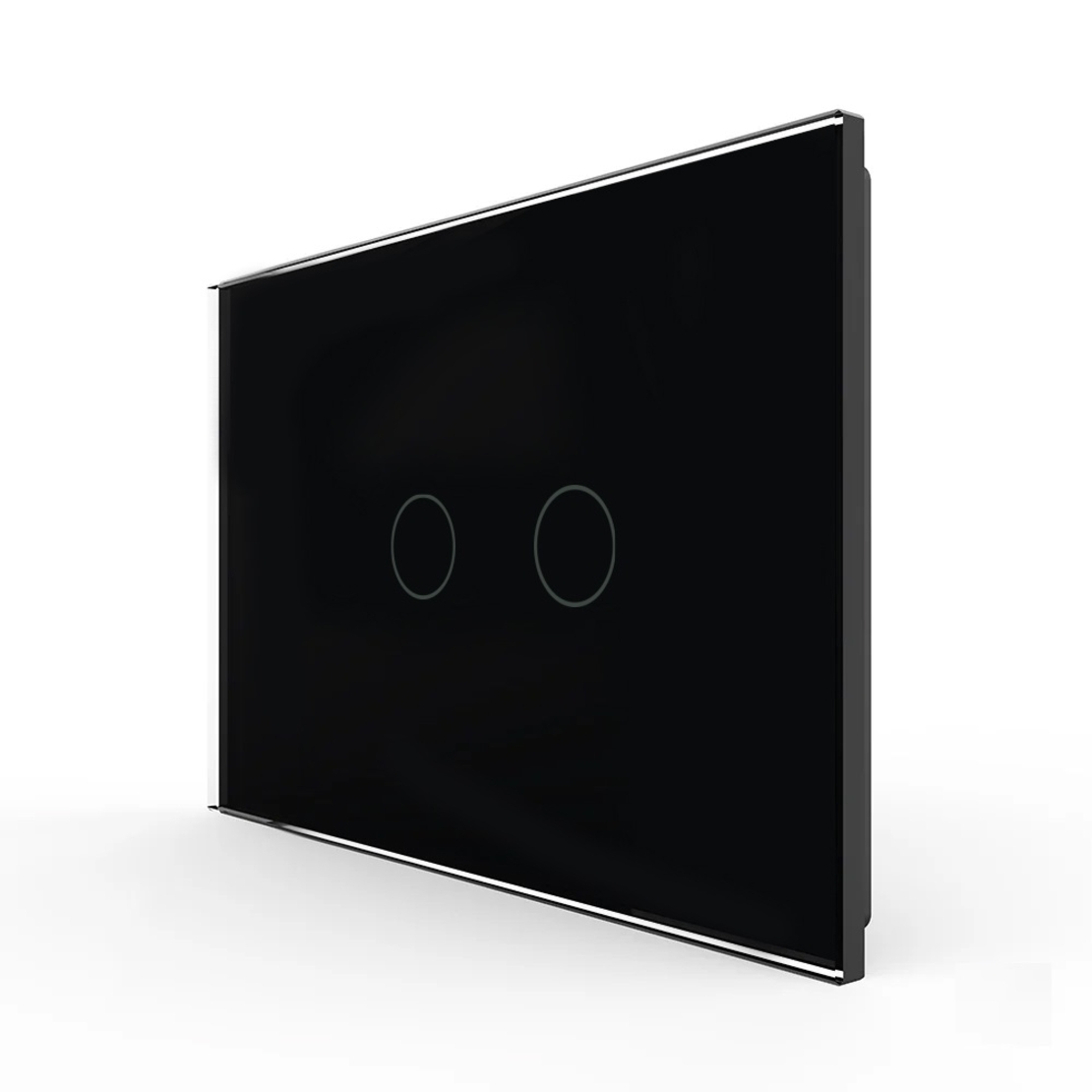 Intrerupator Dublu cu Touch LIVOLO din Sticla – Standard Italian, negru