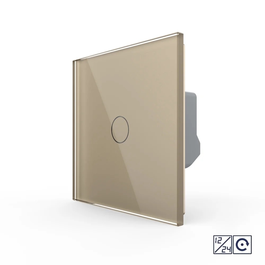 Intrerupator Simplu cu Revenire, Contact Uscat si 12/24V cu Touch LIVOLO – Serie Noua, auriu