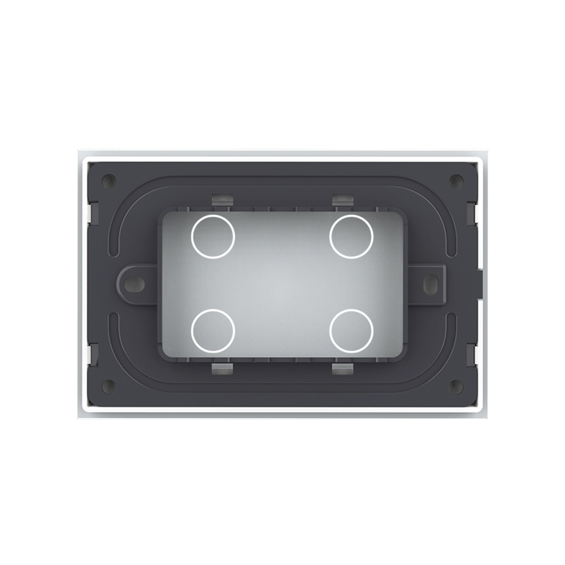 Panou intrerupator cvadruplu cu touch Livolo din sticla, standard Italian - Serie noua, alb