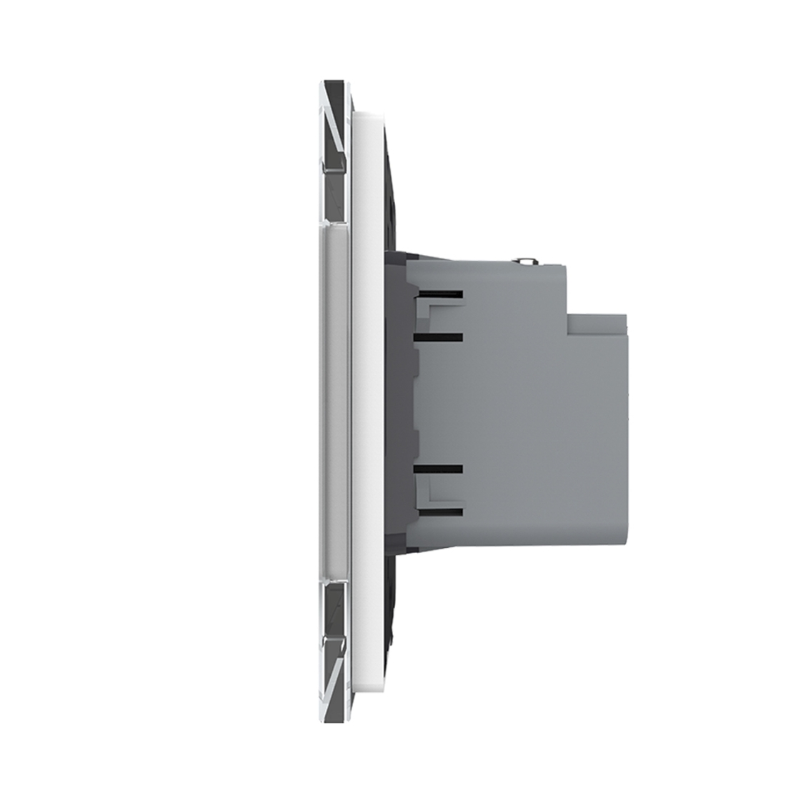 Priza USB Tip C Livolo cu Rama din Sticla, alb