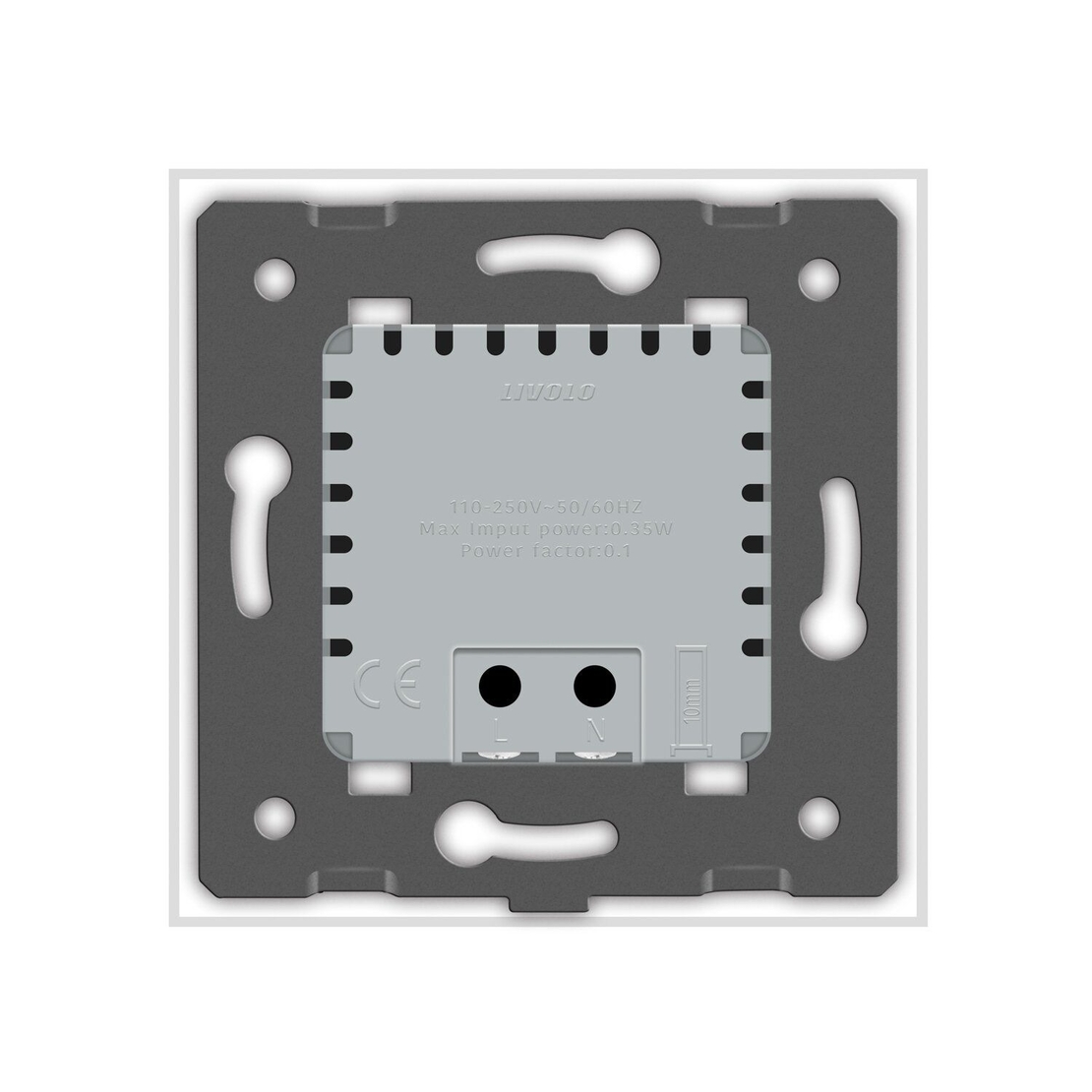 Lampa de veghe LED Livolo cu rama din sticla, Senzor miscare incorporat, alb