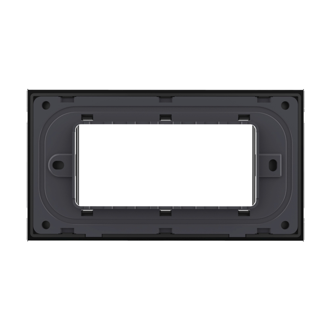 Rama din sticla Livolo standard Italian 4 module - Serie noua, negru