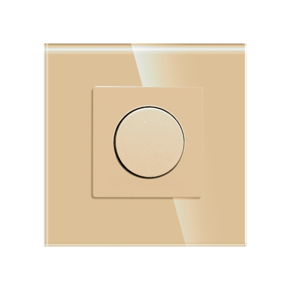 Intrerupator cu Variator Mecanic LUXION cu Rama din Sticla, auriu