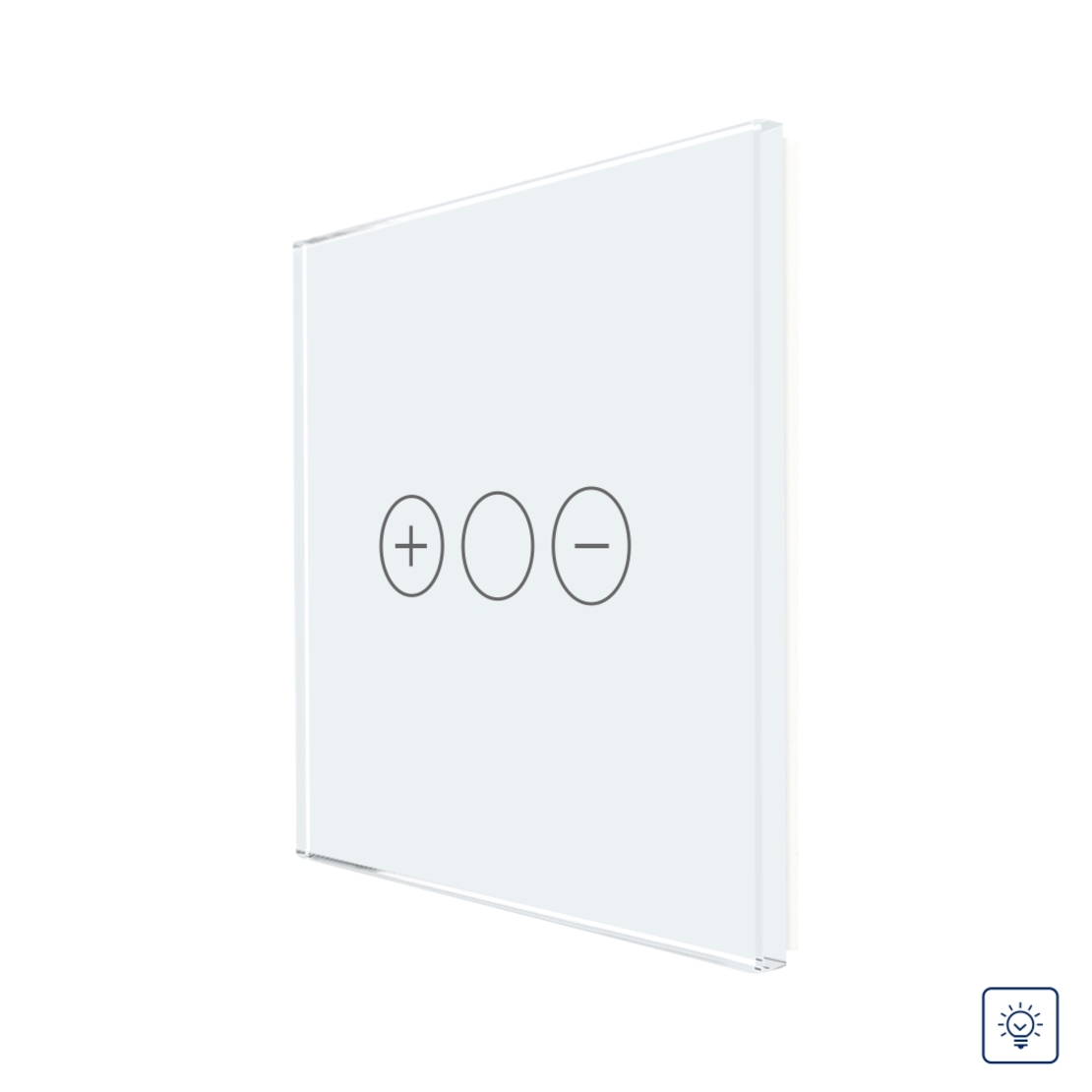 Panou Intrerupator Variator cu Touch Din Sticla LUXION, alb